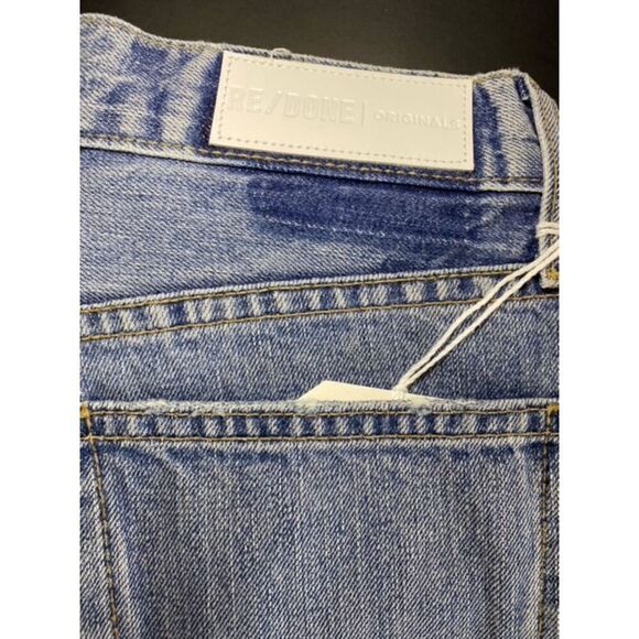 NEW RE/DONE Vintage High Rise Crop Flare Jeans Lt Wash w/ Dark Inset Size 24 - Picture 4 of 11